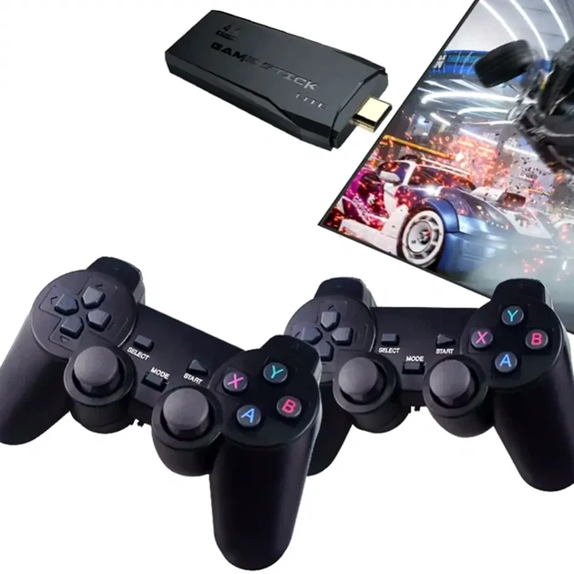 Игровая приставка 64 ГБ беспроводная с двумя джойстиками для телевизора Game Stick Lite M8 - изображение 2