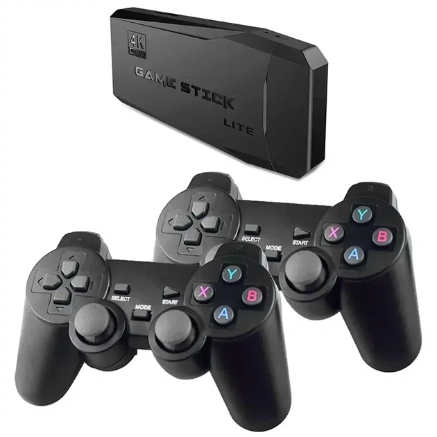 Игровая приставка 64 ГБ беспроводная с двумя джойстиками для телевизора Game Stick Lite M8 - изображение 4