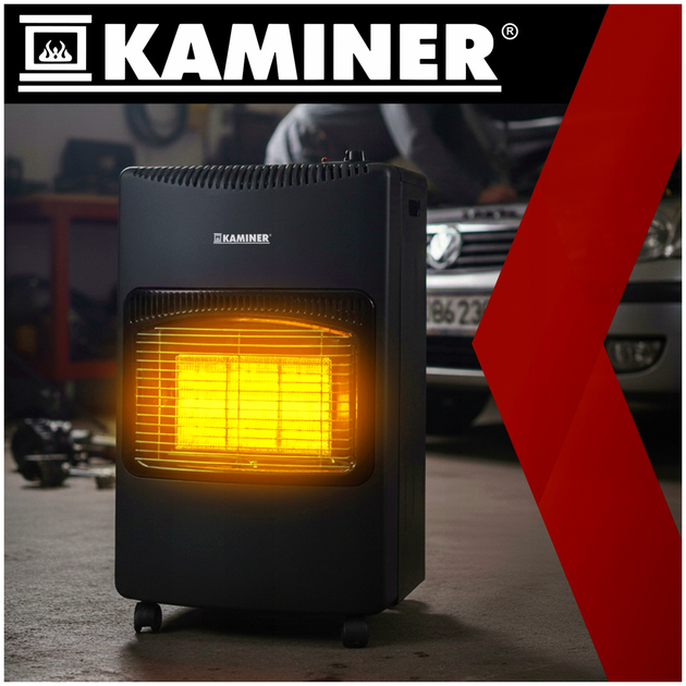 Газовый обогреватель KAMINER 4.2 кВт до 60 м² с редуктором и шлангом для комфортного обогрева помещений - изображение 5