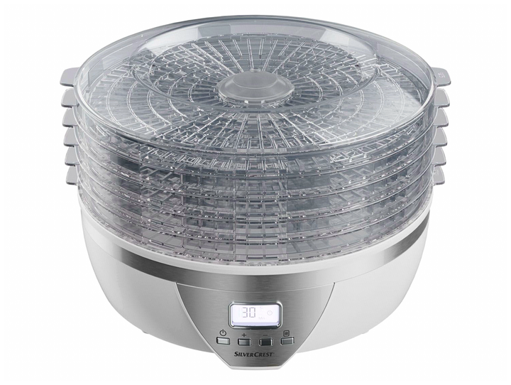 Сушилка для овощей и фруктов Silver Crest 350 Вт 5 контейнеров белая для сушки мяса и рыбы - изображение 6