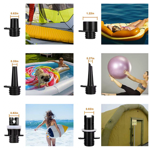 Электронасос 110 Вт для SUP-доски с ЖК-дисплеем 20 PSI черный Trizand 25262 с 6 насадками и шлангом - изображение 2
