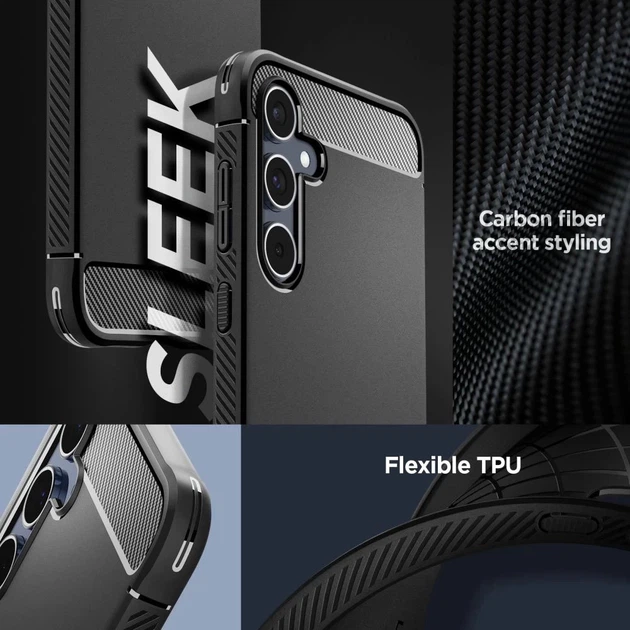 Чехол Spigen Rugged Armor для Samsung Galaxy A55 5G (A556) Black Matte (ACS07500) - изображение 12