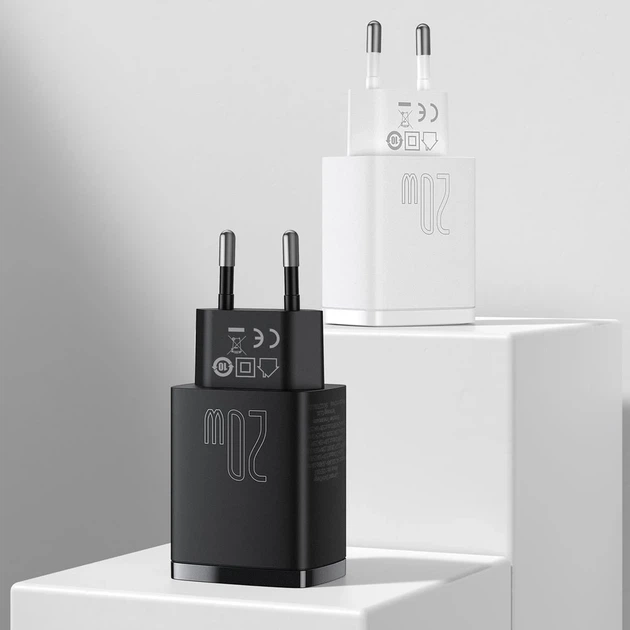 Сетевое зарядное устройство Baseus Compact QC 20W USB-C | USB-A Black (CCXJ-B01) - изображение 7