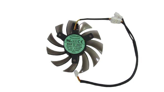Вентилятор (кулер) Everflow 56246 для відеокарти Gigabyte GTX 460-780TI , Radeon R7-R9 1шт (T128010SM) - изображение 2