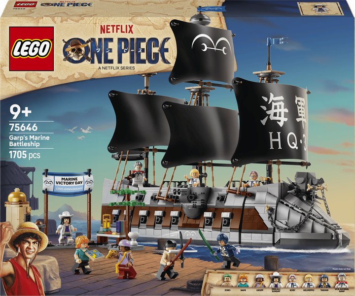 Конструктор LEGO One Piece Морський бойовий корабель Ґарпа 1705 деталей (75646) - Фото 1 Конструктор LEGO One Piece Морський бойовий корабель Ґарпа 1705 деталей (75646) - зображення 1