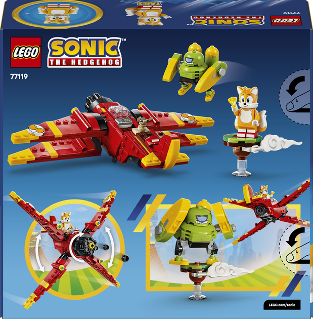 Конструктор LEGO Sonic the Hedgehog Літак Тейлза Торнадо-1 310 деталей (77119) - зображення 9