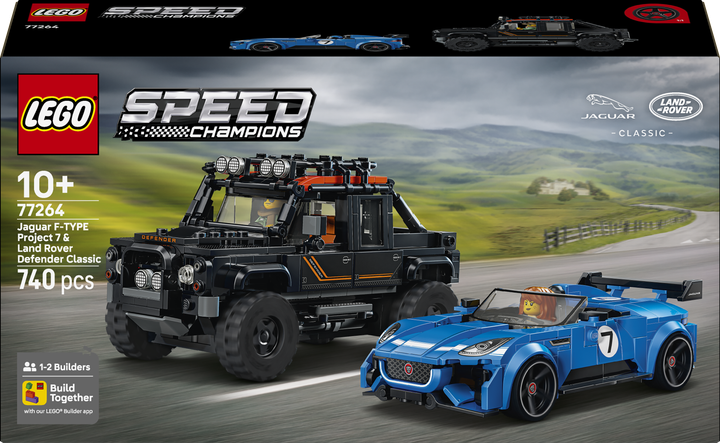 Конструктор LEGO Speed Champions Jaguar Project 7 та Land Rover Defender 740 деталей (77264) - Фото 1 Конструктор LEGO Speed Champions Jaguar Project 7 та Land Rover Defender 740 деталей (77264) - зображення 1