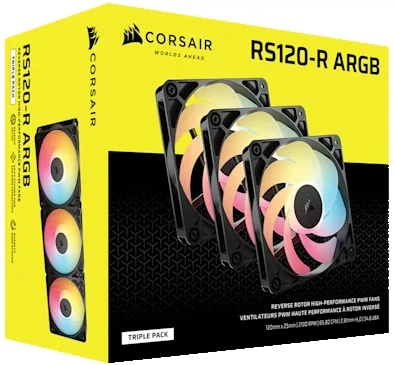 Zestaw wentylatorów Corsair CO-9050196-WW RS120-R ARGB 3-Pack Black (COR9050196) - obraz 4