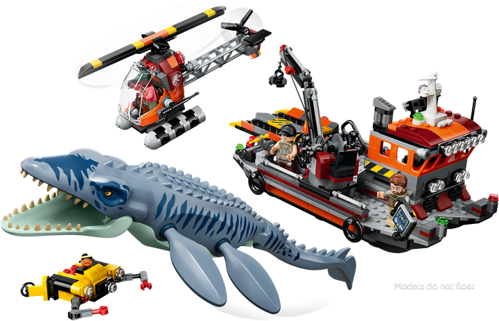 Конструктор LEGO Jurassic World Напад мозазавра на човен 703 деталі (77983) - Фото 3 Конструктор LEGO Jurassic World Напад мозазавра на човен 703 деталі (77983) - зображення 3
