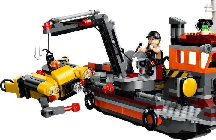 Конструктор LEGO Jurassic World Напад мозазавра на човен 703 деталі (77983) - Фото 6 Конструктор LEGO Jurassic World Напад мозазавра на човен 703 деталі (77983) - зображення 6
