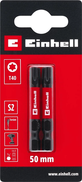 Zestaw bitów skrętnych Einhell T40 S2 2 szt (49131270) - Zdjęcie 1 Zestaw bitów skrętnych Einhell T40 S2 2 szt (49131270) - obraz 1