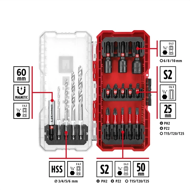 Zestaw bitów Einhell S‑Case 18 szt (49108709) - Zdjęcie 3 Zestaw bitów Einhell S‑Case 18 szt (49108709) - obraz 3