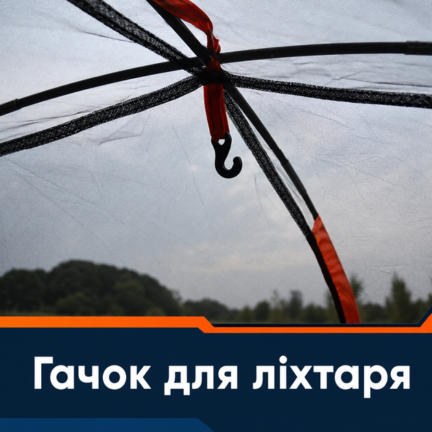 Туристичний Намет двомісний Desert Fox зелений водонепроникний 3000/4000 мм - зображення 4