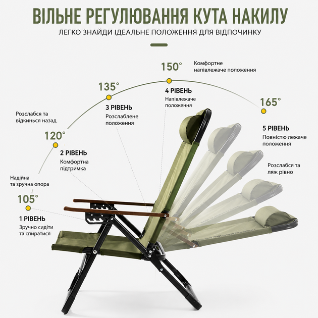 Складное кресло шезлонг BISINNA фиолетовое с регулировкой 5 положений - Фото 3 Складное кресло шезлонг BISINNA фиолетовое с регулировкой 5 положений - изображение 3