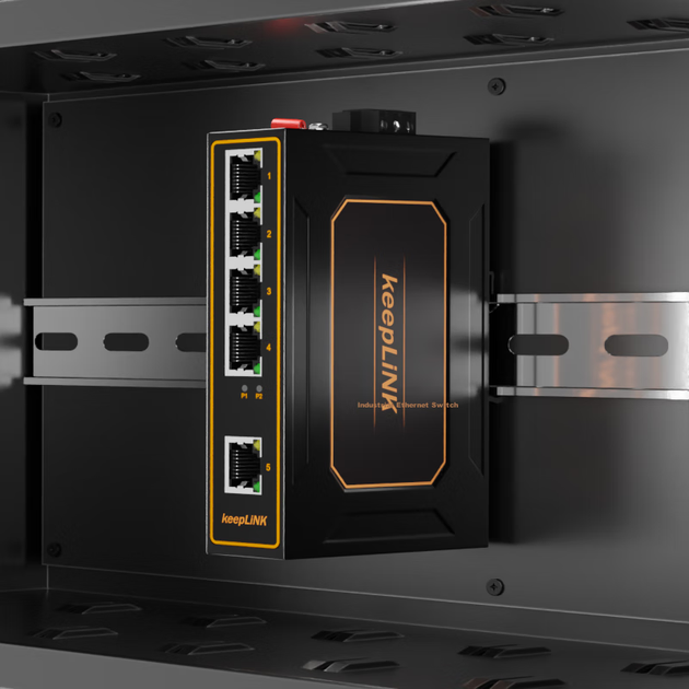 Коммутатор KeepLINK KP-9000 промышленный гигабитный на 5 портов на DIN-рейку - изображение 6