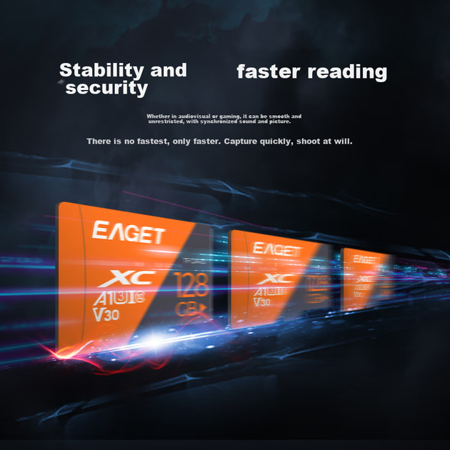 Карта пам'яті EAGET Enhanced Version microSDXC 128GB UHS-I U3 V30 A1 - зображення 3