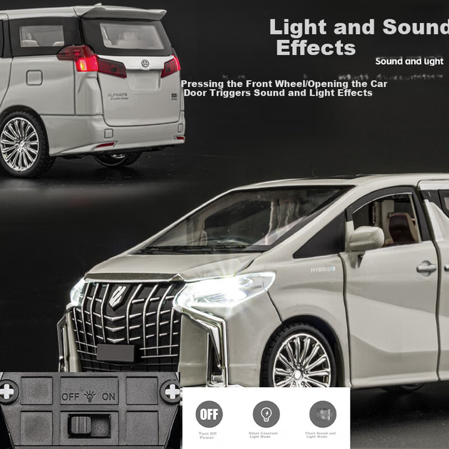 Модель автомобиля Chiyu Toys Toyota Alphard из сплава, игрушка для мальчиков - изображение 5