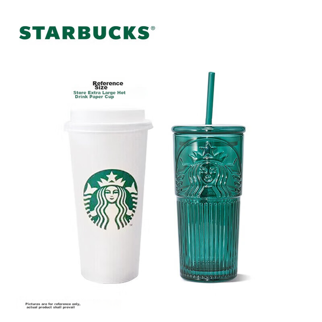 Стакан Starbucks Goddess темно-зелений з трубочкою, 550 мл, ретро - Фото 7 Стакан Starbucks Goddess темно-зелений з трубочкою, 550 мл, ретро - зображення 7