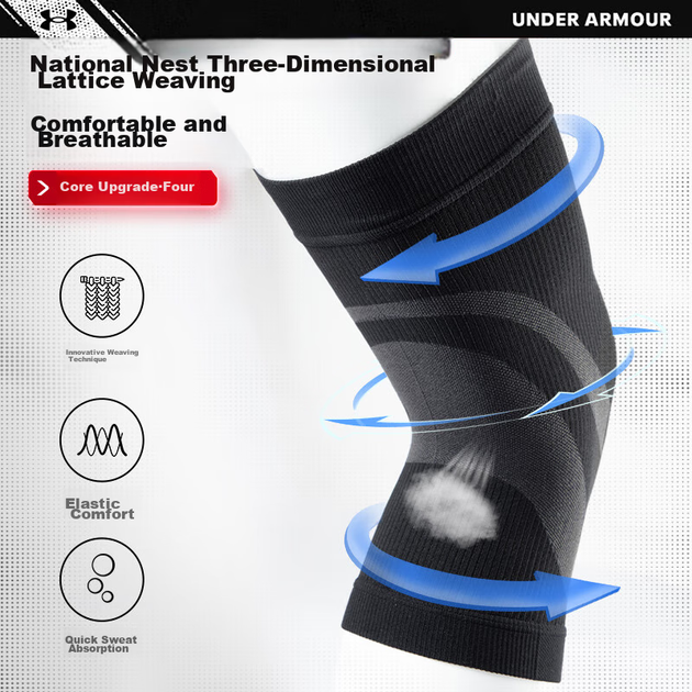 Наколінник Under Armour спортивний зігрівальний, унісекс, розмір XL - зображення 7