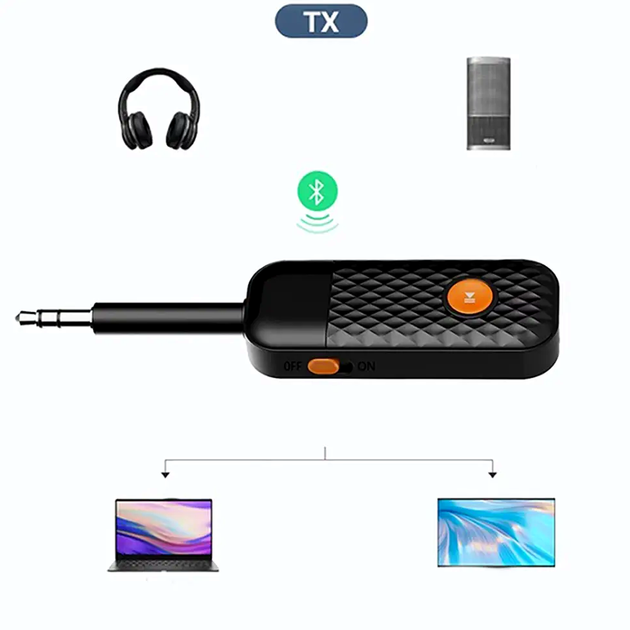 Bluetooth адаптер AUX до 10м совместимость с беспроводными устройствами BT970 черный - Фото 6 Bluetooth адаптер AUX до 10м совместимость с беспроводными устройствами BT970 черный - изображение 6