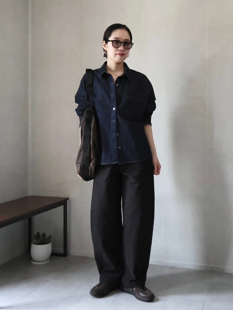 Рубашка джинсовая женская UNIQLO 827243775 M Синяя (1159862317) - изображение 7