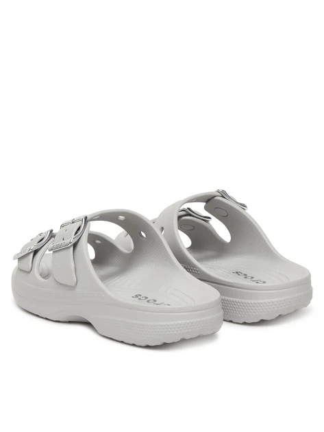 Жіночі шльопанці для пляжу Crocs Saturday Metallic Buckle Sandal W 213316 Cірі W7/37-38/23-23.5см - Фото 3 Жіночі шльопанці для пляжу Crocs Saturday Metallic Buckle Sandal W 213316 Cірі W7/37-38/23-23.5см - зображення 3