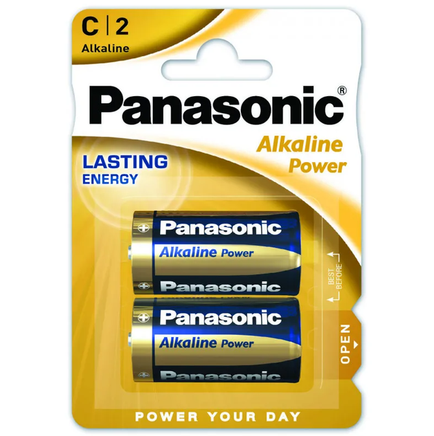 Батарейки R14 LR14 Panasonic Alkaline 2шт/уп - Фото 1 Батарейки R14 LR14 Panasonic Alkaline 2шт/уп - зображення 1