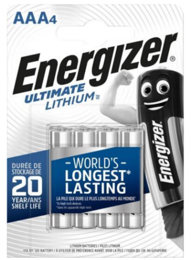 Батарейки Energizer Ultimate AAA LR3 Lithium 4шт/уп - Фото 1 Батарейки Energizer Ultimate AAA LR3 Lithium 4шт/уп - изображение 1