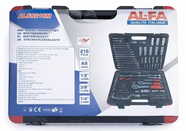 Професійний набір інструментів AL-FA ALSS216M 216 предметів - зображення 11