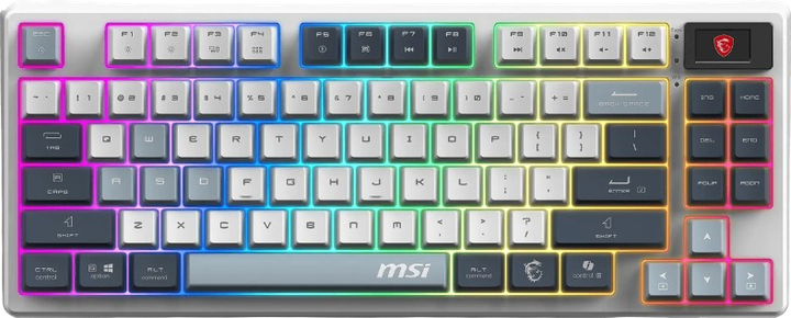 Клавіатура бездротова MSI FORGE GK600 RGB White (S11-43UAP01-HH9) - Фото 1 Клавіатура бездротова MSI FORGE GK600 RGB White (S11-43UAP01-HH9) - зображення 1
