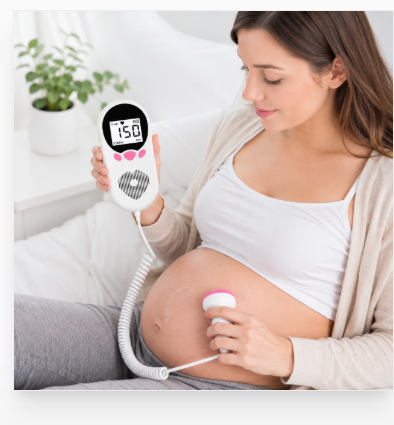 Доплер для вагітних Fetal Doppler | Вимірювач серцевого ритму дитини та прослуховування серцебиття плода - зображення 3