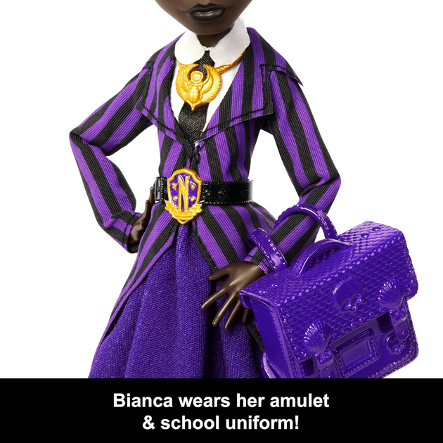 Кукла Монстер Хай Венсдей Бьянка Буркало Mattel Monster High Wednesday Bianca Barclay JDR71 - изображение 5
