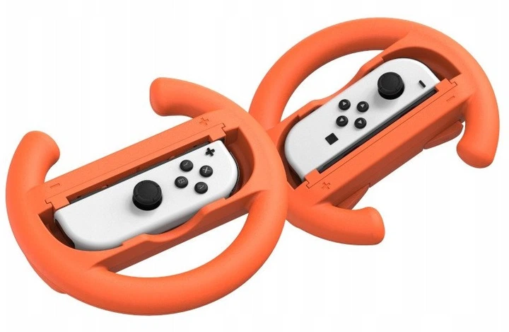 Uchwyt Kierownica na Joy-Con Wheels Set do NS/NS2 Inferno Pomarańczowy/Niebieski (YGWSJCH01CM) - obraz 3