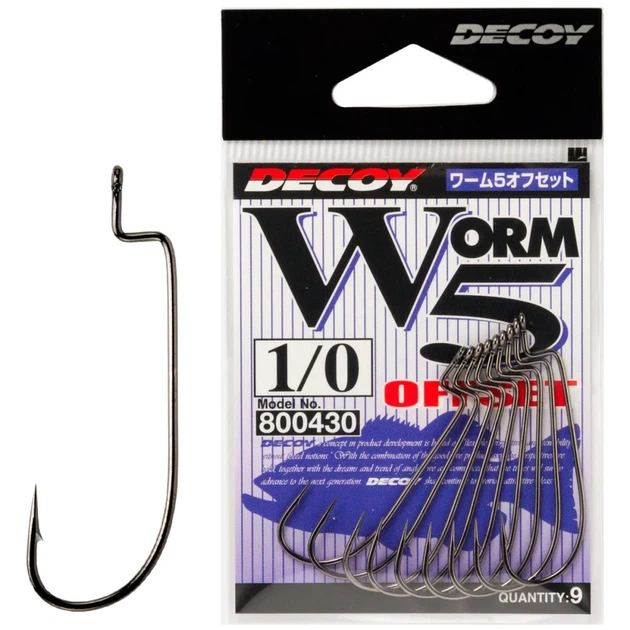Крючок Decoy Worm5 Offset #2/0 (8 шт/уп) - Фото 1 Крючок Decoy Worm5 Offset #2/0 (8 шт/уп) - изображение 1