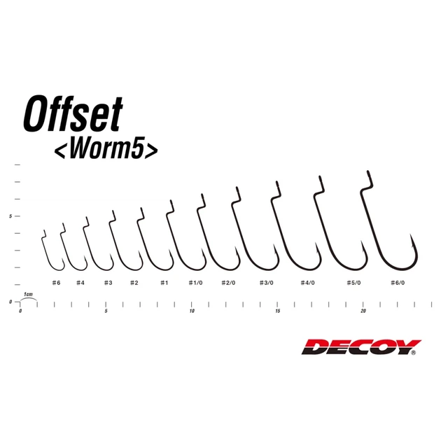 Крючок Decoy Worm5 Offset #2/0 (8 шт/уп) - Фото 2 Крючок Decoy Worm5 Offset #2/0 (8 шт/уп) - изображение 2