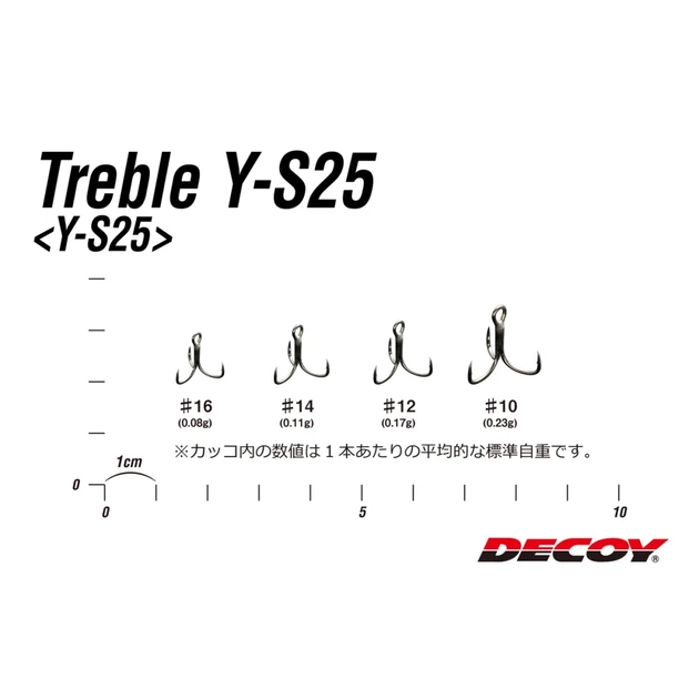 Тройник Decoy Y-S25 Treble #14 (8 шт/уп) - изображение 2