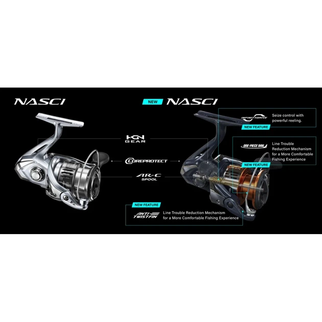 Катушка Shimano Nasci FD 1000 5+1BB 5.0:1 - Фото 4 Катушка Shimano Nasci FD 1000 5+1BB 5.0:1 - изображение 4
