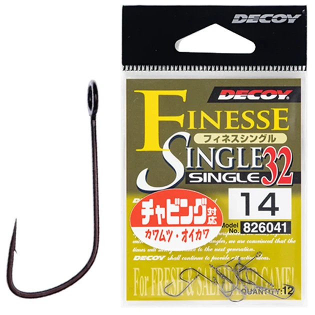 Крючок Decoy Single32 #14 (12 шт/уп) - Фото 1 Крючок Decoy Single32 #14 (12 шт/уп) - изображение 1