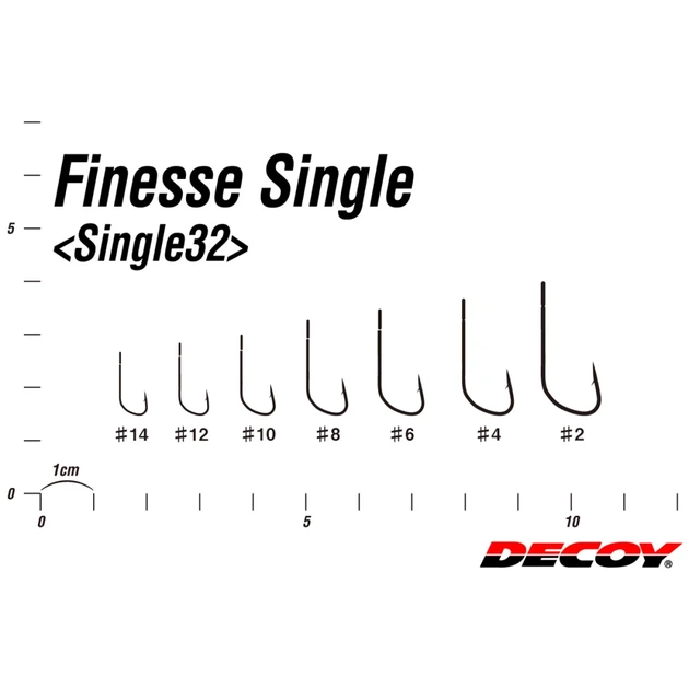 Крючок Decoy Single32 #12 (12 шт/уп) - изображение 3