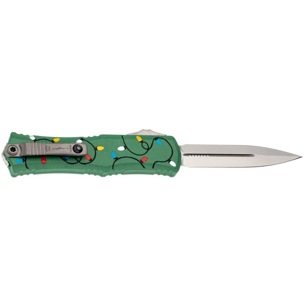 Нож Microtech Hera II Mini Double Edge Stonewash Christmas Green - изображение 2