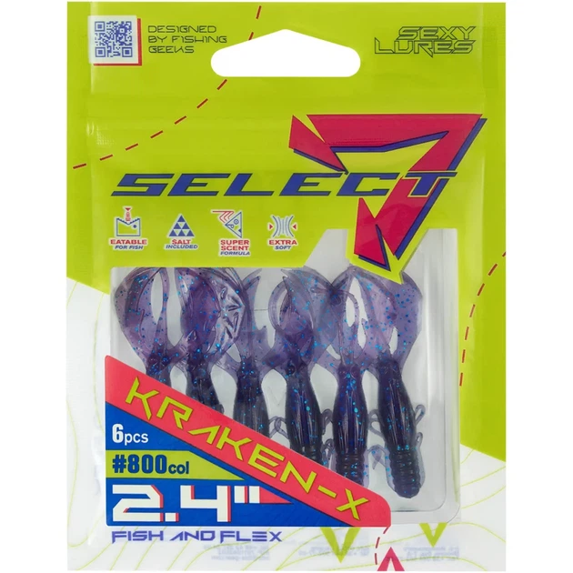 Силикон Select Kraken-X SE 2.4" #800 (6 шт/уп) - Фото 2 Силикон Select Kraken-X SE 2.4" #800 (6 шт/уп) - изображение 2