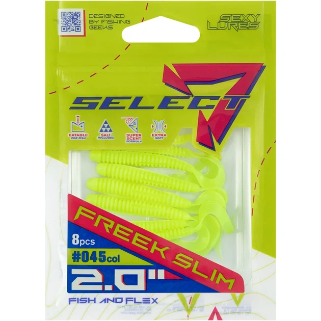 Силікон Select Freek Slim 2" #045 FE (8 шт/уп) - Фото 2 Силікон Select Freek Slim 2" #045 FE (8 шт/уп) - зображення 2