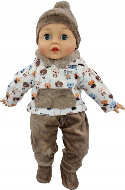 Lalka bobas MarioToys mówi i śpiewa po polsku + smoczek + butelka 45 cm (751) - obraz 2