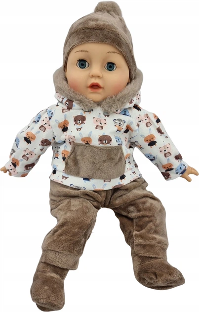 Lalka bobas MarioToys mówi i śpiewa po polsku + smoczek + butelka 45 cm (751) - obraz 5