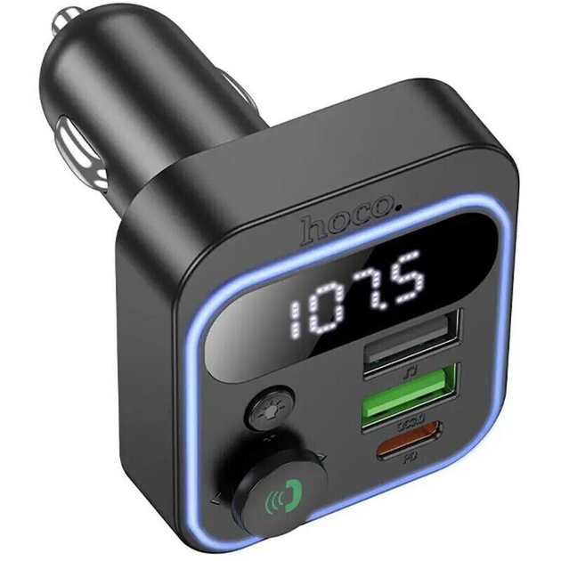 FM модулятор Bluetooth 2xUSB PD20W+QC3.0 Hoco E85 черный 69990 - Фото 6 FM модулятор Bluetooth 2xUSB PD20W+QC3.0 Hoco E85 черный 69990 - изображение 6
