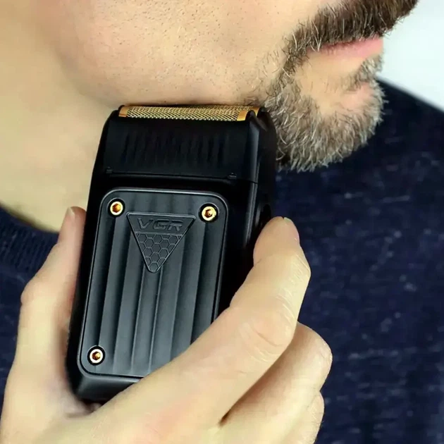 Мини-бритва VGR V-363 аккумуляторная машинка с USB зарядкой черная лезвия из нержавеющей стали для бритья - Фото 2 Мини-бритва VGR V-363 аккумуляторная машинка с USB зарядкой черная лезвия из нержавеющей стали для бритья - изображение 2