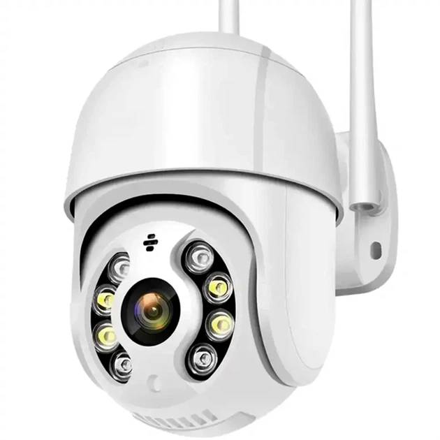 Уличная Wi-Fi камера видеонаблюдения поворотная 1080p с ИК-подсветкой и двусторонней связью A8 белая - Фото 3 Уличная Wi-Fi камера видеонаблюдения поворотная 1080p с ИК-подсветкой и двусторонней связью A8 белая - изображение 3