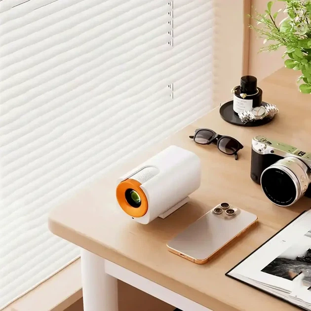 Портативный 3D проектор 1080P Full HD 50 Вт Wi-Fi Bluetooth для домашнего использования белый пластик - Фото 6 Портативный 3D проектор 1080P Full HD 50 Вт Wi-Fi Bluetooth для домашнего использования белый пластик - изображение 6