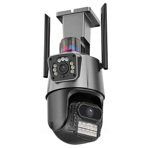 Уличная WiFi камера видеонаблюдения 6MP поворотная с двойным объективом и сиреной для защиты дома - изображение 3