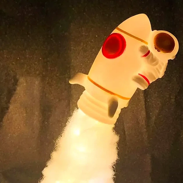 Светодиодный ночник Астронавт на ракете 21см, от USB, Flying Astronaut - изображение 5